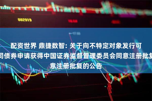 配资世界 鼎捷数智: 关于向不特定对象发行可转换公司债券申请获得中国证券监督管理委员会同意注册批复的公告