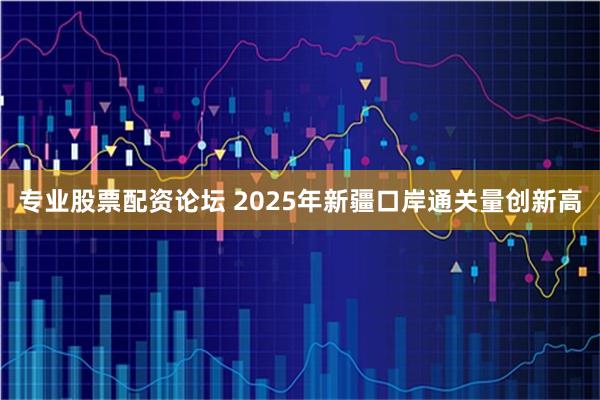 专业股票配资论坛 2025年新疆口岸通关量创新高