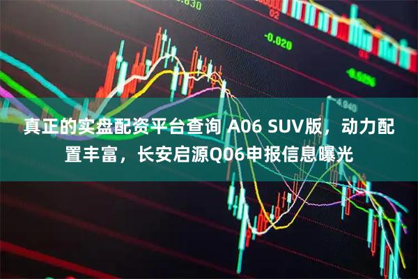 真正的实盘配资平台查询 A06 SUV版，动力配置丰富，长安启源Q06申报信息曝光